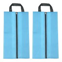 PATIKIL 防水シューズバッグ 2個 39.3 x 19 cm 旅行 ポータブル 靴収納オーガナイザーバッグ ジッパー付き 旅行屋外用 スカイブルー(4)