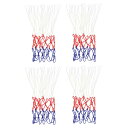 PATIKIL 43 cm 5.5 mm バスケットボールネットの交換 4個 PP プロフェッショナル バスケットボールフープネット リムネット 頑丈 オールウェザー 屋内屋外用 ホワイト レッド ブルー