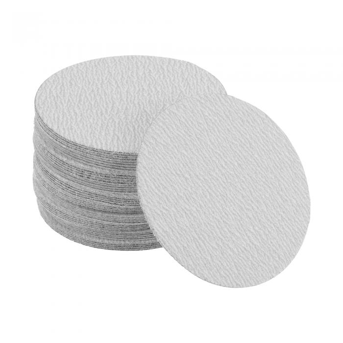 INFINAUTO サンディングディスク 3.94インチ 120番グリット 自動車修理用 ラウンドフックアンドループ サンドペーパー アルミニウムオキサイド ホワイト 50個