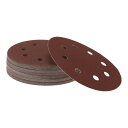 Motoforti サンドペーパーフック&ループ研磨シート180x180mm 赤400番グリット ラウンド効率的な研磨 自動車製造および修理 木工作業