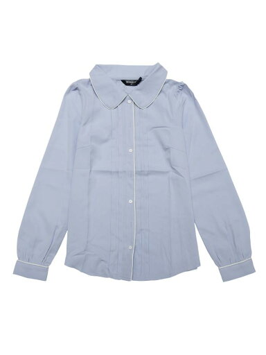 Allegra K 丸襟 ワークブラウス トップス カジュアル コントラスト シャツ Vネック パフスリーブ レディース ライトブルー XL Allegra K 丸襟 ワークブラウス トップス カジュアル コントラスト シャツ Vネック パフスリーブ レディース ライトブルー XL