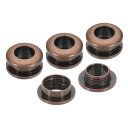 PATIKIL 7mm(2/7インチ) ソリッド真鍮製ホールアイレット 4個 アーク表面自己裏打ちグロメット シューズ 衣類 クラフト バッグ レザークラフト用 レッドブロンズ