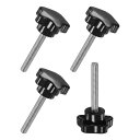 M METERXITY 4個入りスタークランピングノブ 機械/電子機器/家具/傘ベース用 M6x40mmメススレッド手締めネジ マシンハンドル交換【ステンレス鋼...