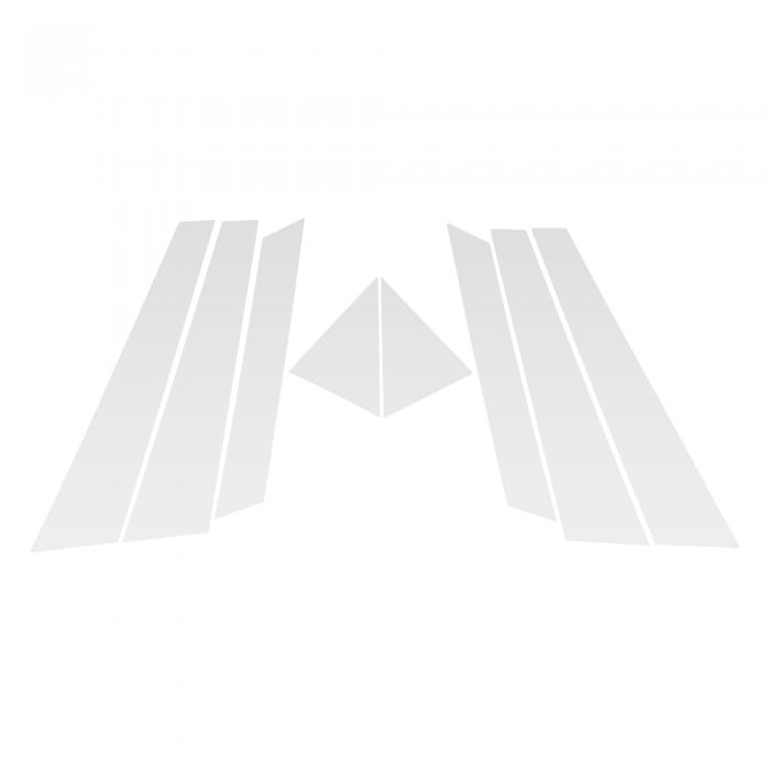 VekAuto ジャガーに対応F-Pace 2016-2022用のドアピラーウィンドウトリムフロントリア左右アンチスクラッチステッカーピラーポストドアアウターエクステリアカバーシルバートーン8個