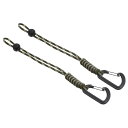 PATIKIL バッジランヤード フック付き 26 cm 2個 編みこみ リストキーチェーンストラップ 調節可能なコードロック 鍵 財布 アウトドア用 カモグリ...