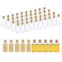 PATIKIL 5 ml タイニーガラスボトルビアル 50 個ミニクリアボトルガラス空き瓶コルクストッパー付きタイニービアルコンテナー粉末クリームアートクラフト