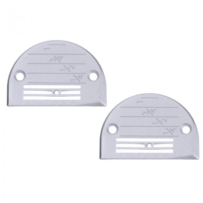 FD24針板 番号18 番号20針穴 3ピン クロムメッキ 目盛付 工業用ミシン用 2個