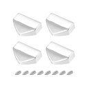 ジッパーテールクリップ 亜鉛合金 ジッパーバックルテールストッパー エンドチップ 革縫製DIYアクセサリー用 19 mm シルバートーン 4個