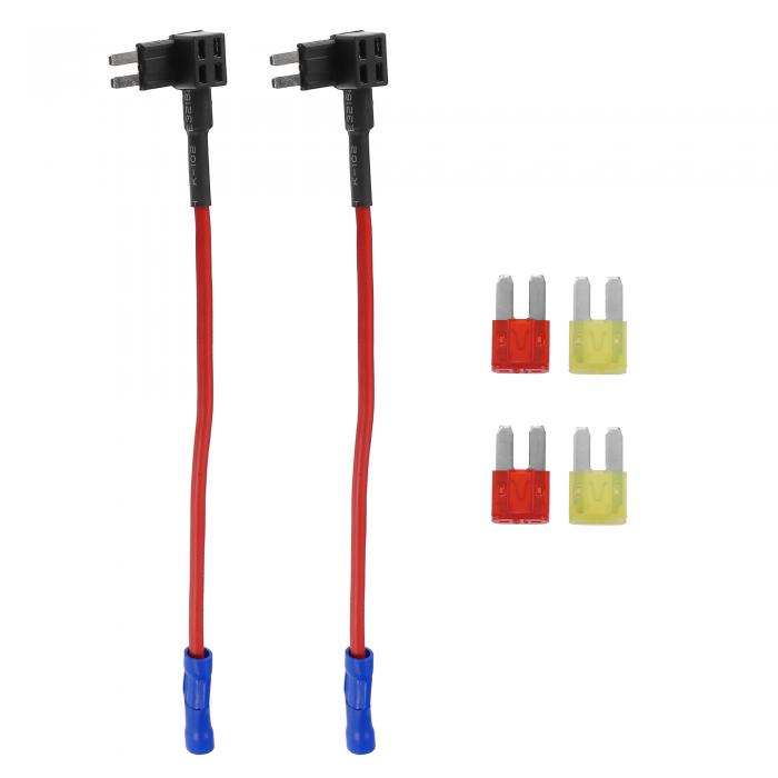 ACROPIX ユニバーサル回路追加12V Micro2ヒューズタップホルダーアダプター 2個10A 20A APT APRブレー..