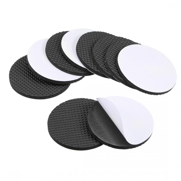 家具パッド 直径60mm 厚さ4mm 接着剤EVAパッド ラウンド ブラック 10個