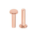 銅ソリッドリベット 銅ソリッドリベットファスナー フラットヘッド シャンク径4 mm シャンク長さ16 mm 50個入り