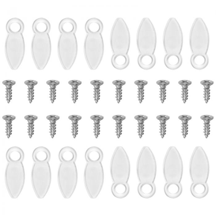 50個の額縁バッキングハードウェアクリップ 50個のネジ付き ターンボタンファスナーセット クラフト吊り下げ絵図面用のピクチャーターンバッキングクリップ 透明ホワイト