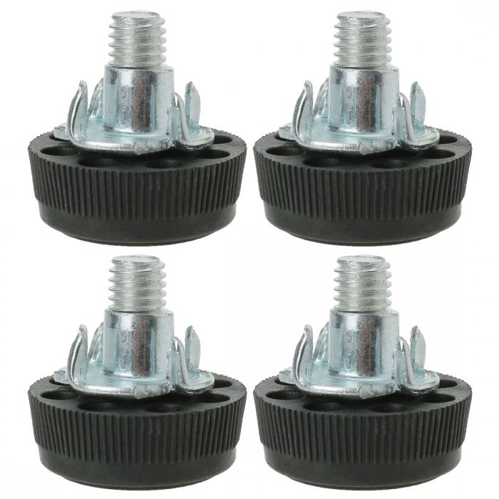 レベリングフット M8 x 17 x 30mm ねじ込む 家具 滑る レベリングフィート フロアプロテクター パッド 調節可能 Tナット付きのレベラー 椅子脚 4パック