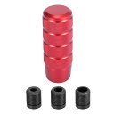 X AUTOHAUX シフトノブ ギアシフト マニュアルトランスミッションスティックシフトノブセット 金属 ユニバーサル 9.5 cm 車用 赤