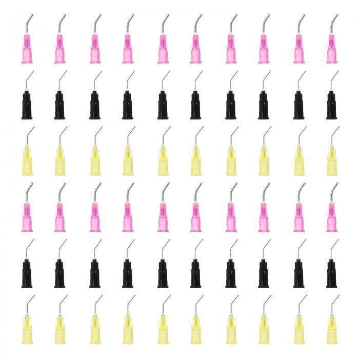 PATIKIL 曲がった鈍先ディスペンシングニードル 300個セット 0.4