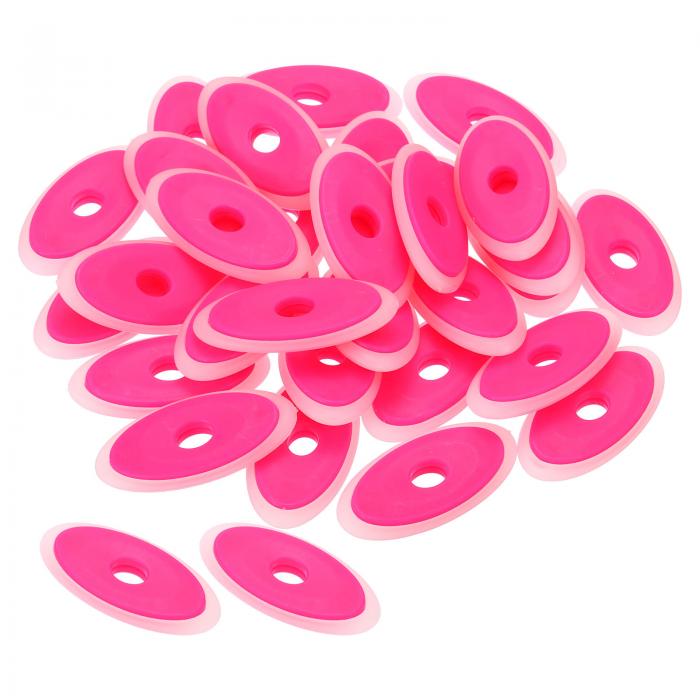 PATIKIL 4.7x2.4 cm 消去可能ペン消しゴム 30個 オーバル ホロー消しゴム 美術事務所教室用 ローズレッド