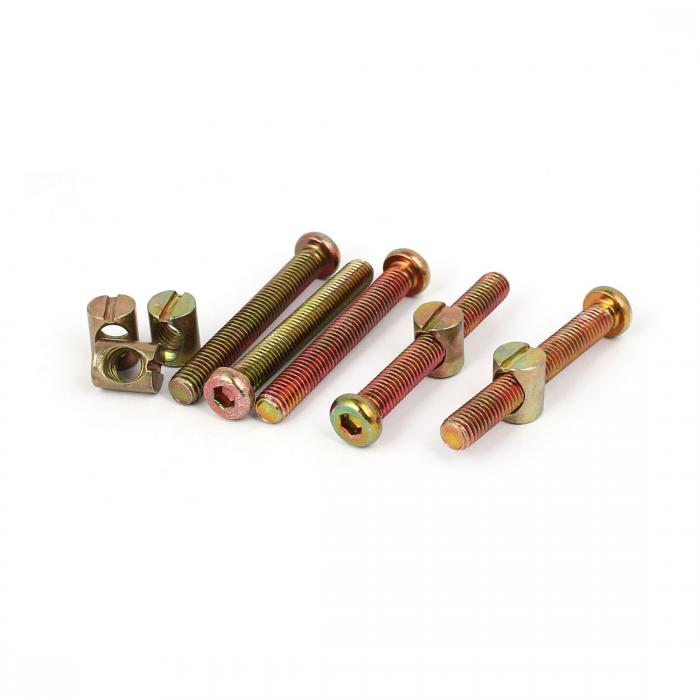 家具ボルトワットナット 金属製 ベッドベビーベッド用 ブロンズトーン 5セット