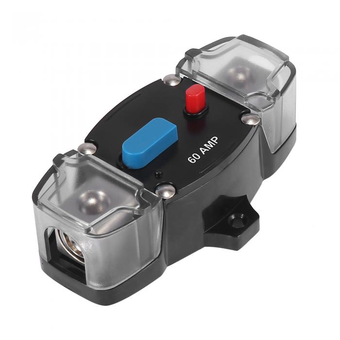 X AUTOHAUX サーキットブレーカー DC 12-24V 60Amp オーディオインライン ヒューズホルダープロテクタ..