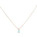 PATIKIL 女性用誕生石ネックレス 長方形 キュービックジルコニアペンダントネックレス 上品 18K金色メッキ ダイヤモンドシンプルネックレス 女性用 誕生...