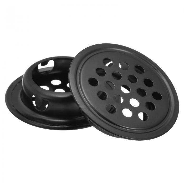 円形パティオベント 25 mm ステンレス鋼 円形通気孔 ラウンドメッシュホールルーバー キッチン バスルームキャビネット用 18個 ブラック