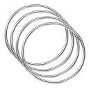 4個入りのメタルパースハンドル ラウンドハンドバッグリングバックルバッグハンドル交換用DIY手作り編みバッグ荷物ハードウェアアクセサリー シルバー