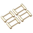 財布ストラップリング 金属 ねじ込み シャックル 交換用 バックル レザー バッグ クラフト DIY アクセサリー用 長さ28mm ゴールドトーン 4個