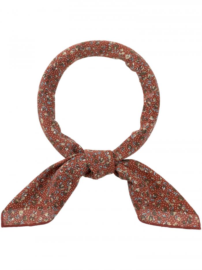 Elerevyo スカーフ 女性 花柄シフォンスカーフ スクエアネックスカーフ ネッカチーフ スキニー ロング..