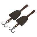 HEROFFIX 財布やバッグ 傘などに最適な2個セットの車のシートヘッドレストフック 頑丈な車のシートバックオーガナイザーフック 深い茶色のフェイクレザー 亜...