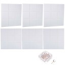 PATIKIL フェルト掲示板 12"x12" 6パック 自己粘着質感ードスクエアフェルトタイル 防音壁パネル用 30個の押しピン付き ホームオフィス レコーディングスタジオ ゲームルーム ホワイト