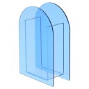 PATIKIL 5x2x7" アクリル製花瓶 アーチ型アクリルフラワーベース 透明な幾何学的なプラスチック装飾用花瓶 テーブルセンターピース ホームデコレーション ブルー