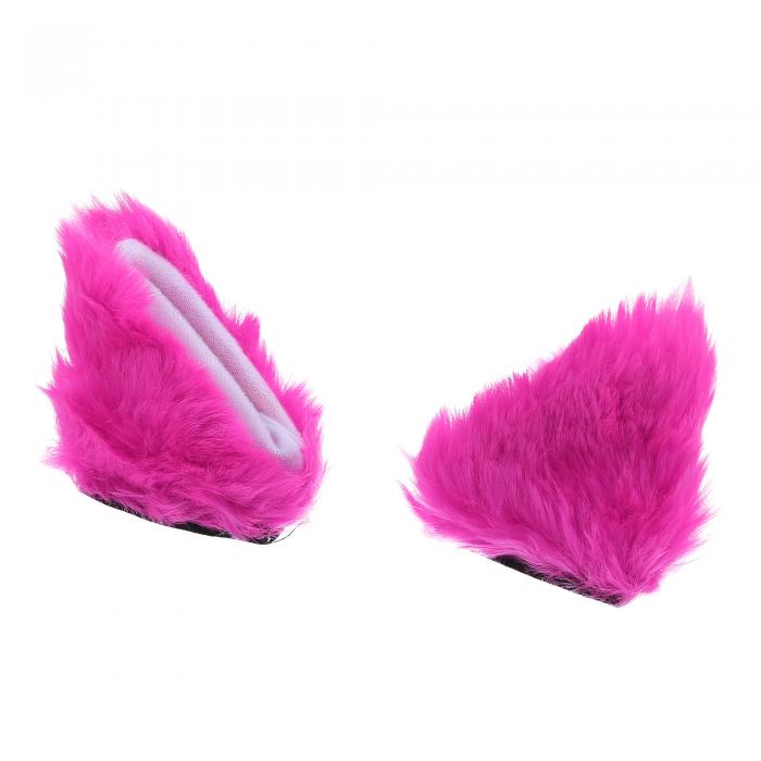 ACROPIX 自己粘着ぬいぐるみ 猫耳形状 ユニバーサル 自転車 オートバイ ヘルメット用装飾アクセサリー ..