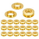 PATIKIL 15.5mm(5/8インチ) 真鍮製ホールアイレット 20個 アーク表面自己裏打ちグロメット シューズ 衣類 クラフト バッグ レザークラフト用 模造金