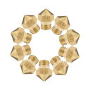 ブラスノズル ブラス製 ブラストーン 0.2mm 3Dプリンターノズル ヘッダM7スレッドmK10 1.75mm押出機プリント 10個入り(4)