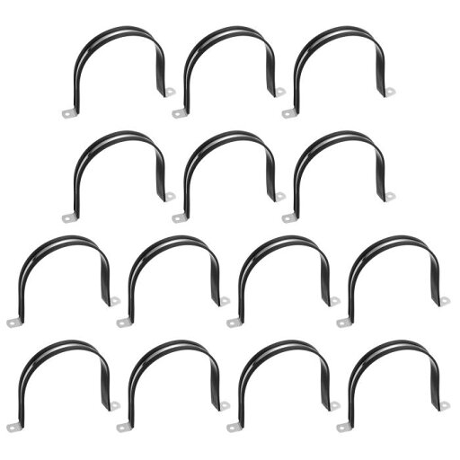 120mm(4-3/4")ケーブルクランプ 304ステンレススチールラバーコーティングクッション付き絶縁ケーブルクランプ2穴U字ストラップクランプ ラインパイプホースワイヤーコード取り付け用 黒 120mm(4-3/4")ケーブルクランプ 304ステンレススチールラバーコーティングクッション付き絶縁ケーブルクランプ2穴U字ストラップクランプ ラインパイプホースワイヤーコード取り付け用 黒
