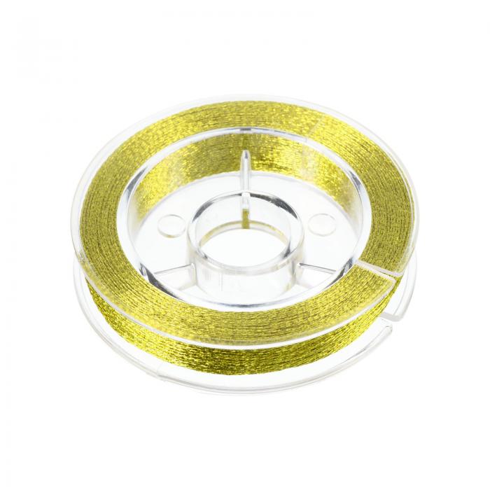 PATIKIL 50 M/55ヤード ロッドガイド巻き糸 450D メタリック DIY釣り竿ガイド固定ライン ゴールドトーン