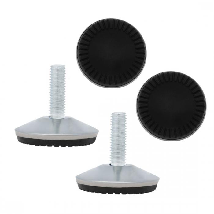 ネジ付きカバー パッド レベリングフィート 調節可能なレベラー パッド 椅子 産業機械 机脚用 M10 x 30 x 50mm 4pcs