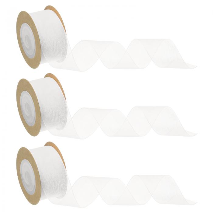 3ロールのシアーオーガ ンザリボン、オーガ ンザリボン1インチ10ヤード、ギフトラッピング、クリスマス..