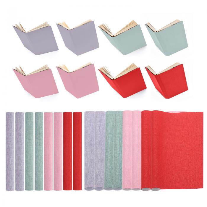 PATIKIL 35.5 x 25.5cmブックバインディングクロス 8枚 ブックカバー ブックバインディング修理クロス ..