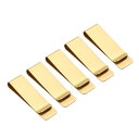 PATIKIL ペンホルダークリップ 5個 ステンレス鋼 ウォレット ペンシルループ スリーブ ノート ジャーナル用 黄銅