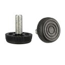 家具レベラー レベリング足 調節可能な高さ11mm~25mm M10x25mm ネジ付き 4個入り