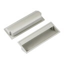 キャビネットドアハンドル フラッシュプル式 プラスチック素材 110mm x 40mm x 20mm 2個入り