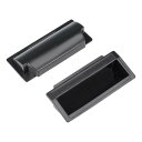 キャビネットドアハンドル フラッシュプル式 プラスチック素材 91mm x 43mm x 19mm ブラック 2個入り
