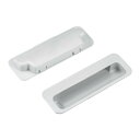 キャビネットドアハンドル フラッシュプル式 プラスチック素材 110mm x 37mm x 16mm 2個入り
