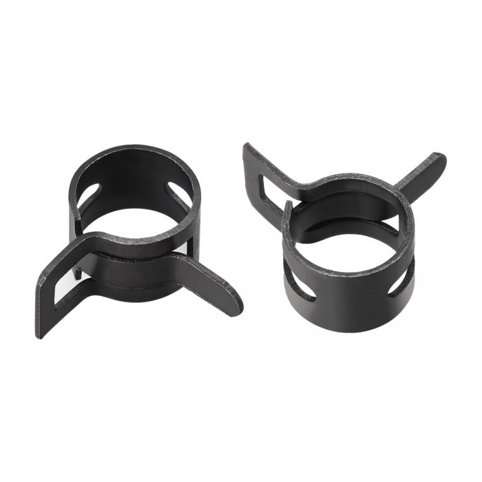 ホースクランプ 10mmホースチューブスプリングクリップクランプ スチールバンドクランプ ブラックマン..