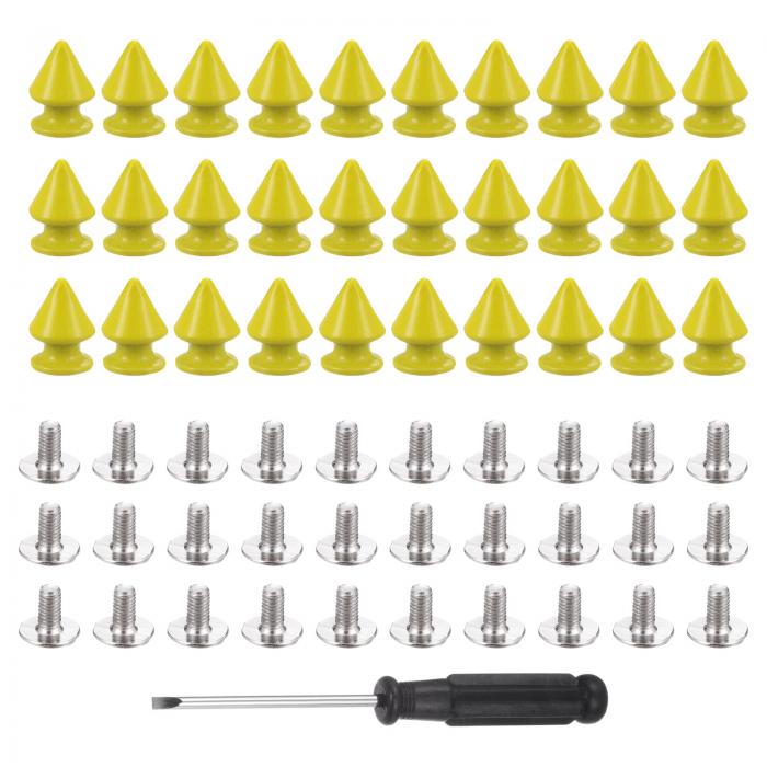 50セット 金属製ツリースパ イ クとスタッド 12mm 15/32" スクリューバック 金属合金リベット パンクコ..