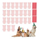 GLIDESMOOTH 犬用使い捨てフットカバー 防水ポープロテクター 屋内外用ノンスリップ犬用シューズ 大型 6セット24個