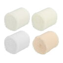 PATIKIL 4cm x 5M シフォンリボン フリンジシフォン シルクサテン 4ロールセット すりへり DIY装飾花嫁装飾ギフトラップ用 多色