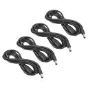PATIKIL 12V DC電源延長ケーブル 4個入り 5.5 mm x 2.1 mmオスへメス延長コード CCTVカメラ LEDライト DVR ルーター用 2 M(3)
