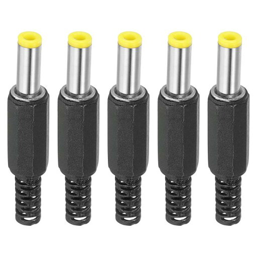PATIKIL 5.5x2.1mm DCオスプラグ電源端子 DCバケットコネクタ 直流管コネクタ 5個入り DIY用 イェロー PATIKIL 5.5x2.1mm DCオスプラグ電源端子 DCバケットコネクタ 直流管コネクタ 5個入り DIY用 イェロー