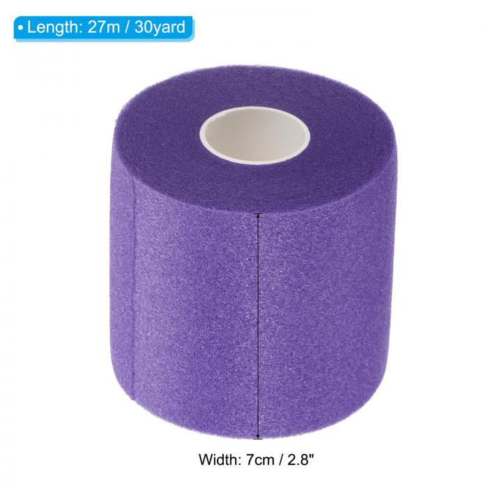 PATIKIL 30ヤード×2.8" バドミン トングリップクッションラップ PUテニスラケットグリップテープバッキングフィルムハンドルアンチスキッ ドクッションアクセサリー パープル